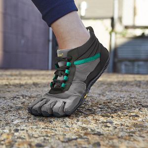 Vibram V-Trek Insulated Black/Grey/Green Womens Trail Shoes | India-490185